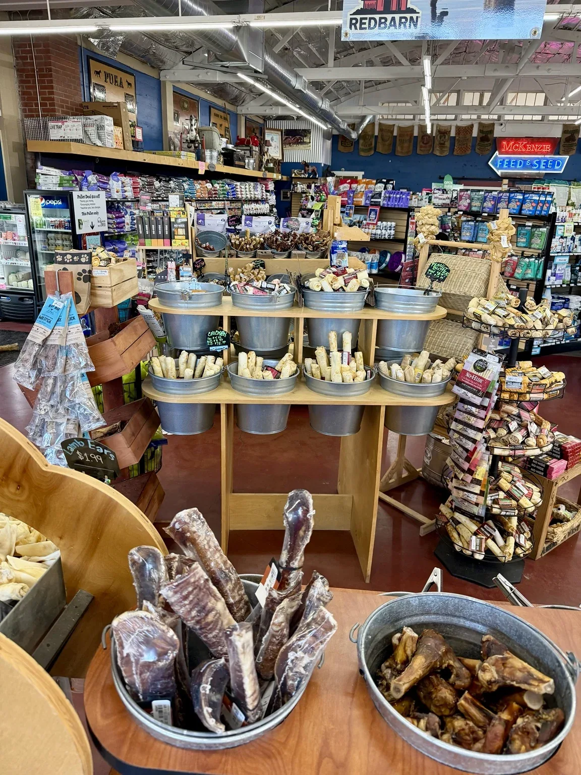 Dog treats and chews on our shelves