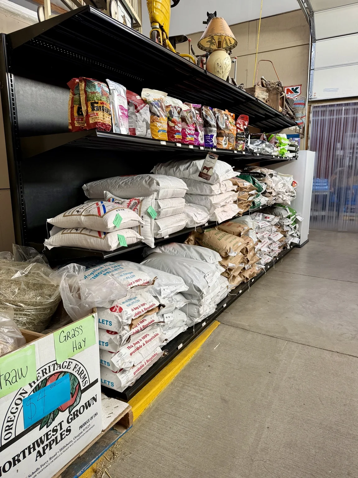 Horse feed and equine department at McKenzie Feed